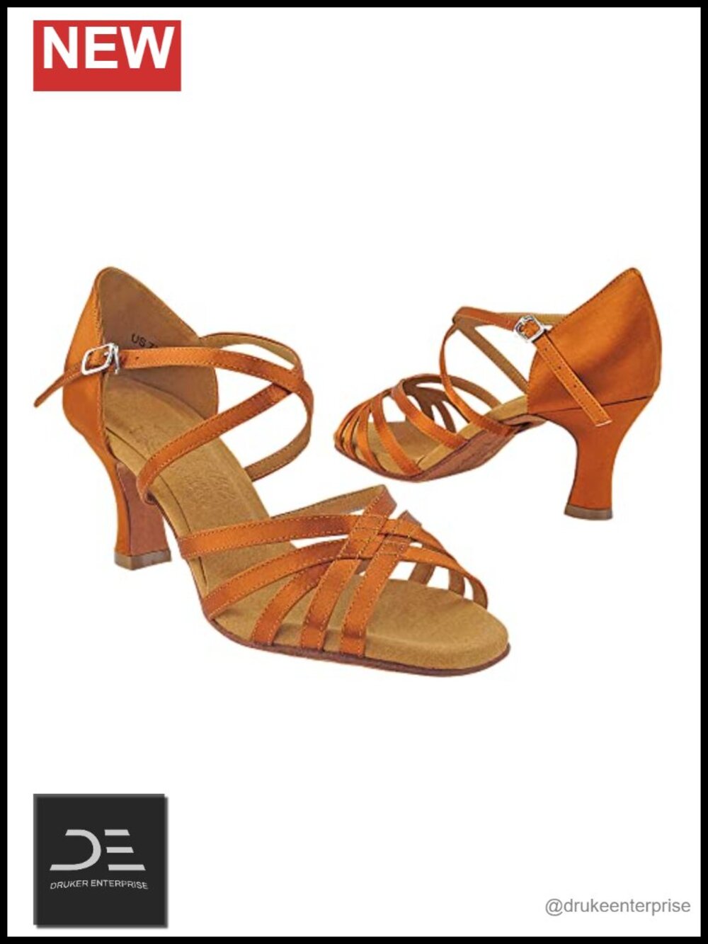 Women's Latin Ballroom Dance Shoes Suede Sole Leather Insole